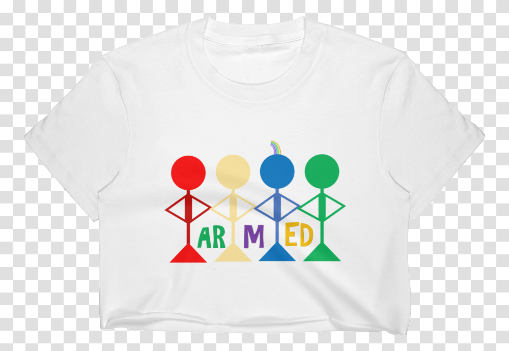 Armed And Proud Fitted Crop Top Drummer, Apparel, T-Shirt, Sleeve Transparent Png