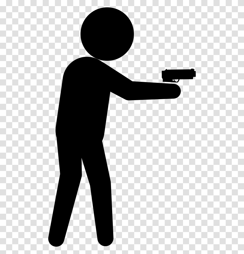 Armed Criminal Male Silhouette Icon Free Download, Person, Human, Photography, Stencil Transparent Png