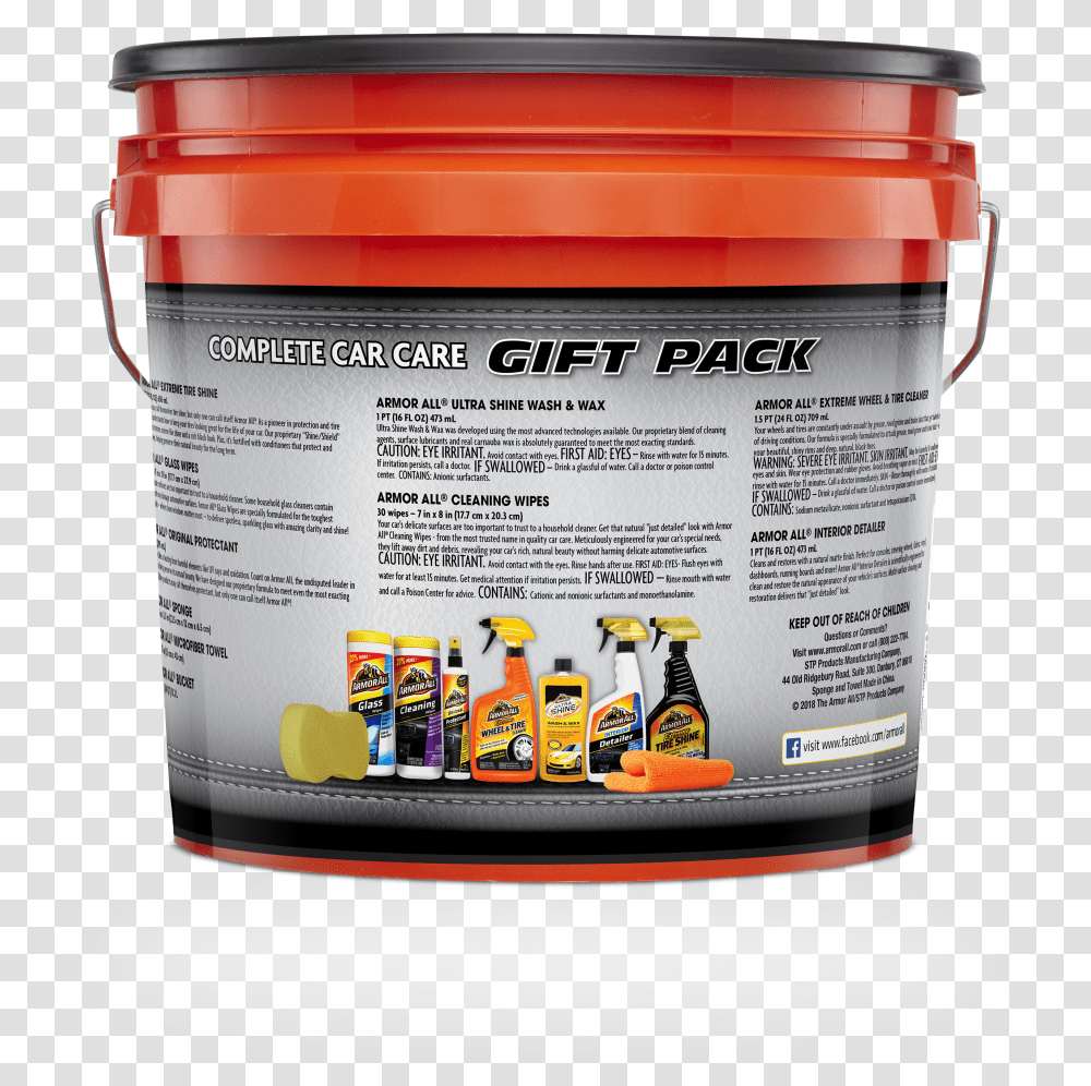 Armor All Complete Car Care Gift Pack Bucket Transparent Png