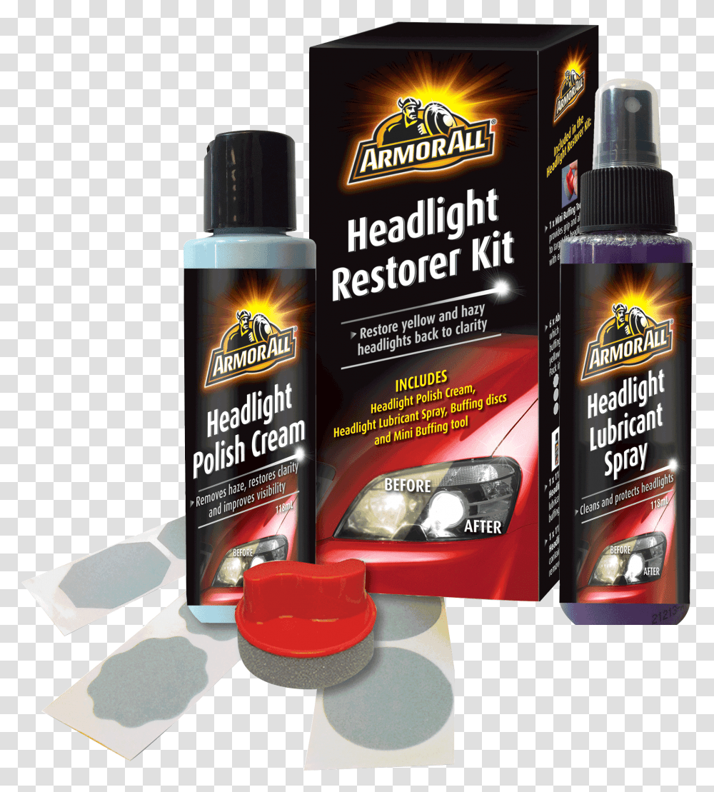 Armor All Headlight Wipes, Bottle, Cosmetics, Label Transparent Png