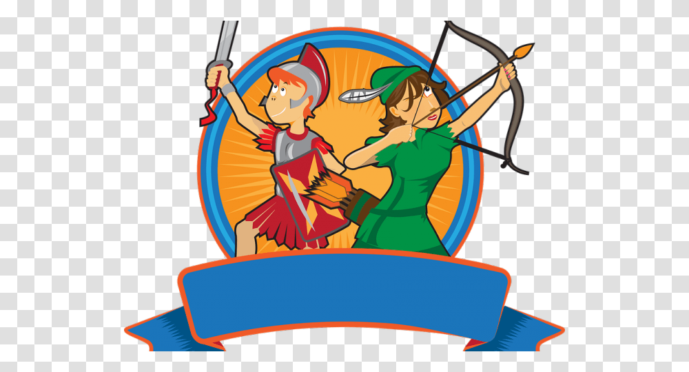 Armor Clipart Sword Draw A Slurpee, Person, Leisure Activities, Bow, Archery Transparent Png