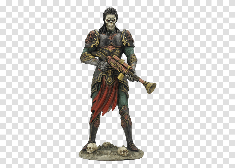 Armored Steampunk Skeleton Statue Zombie Knight, Person, Human, Samurai Transparent Png