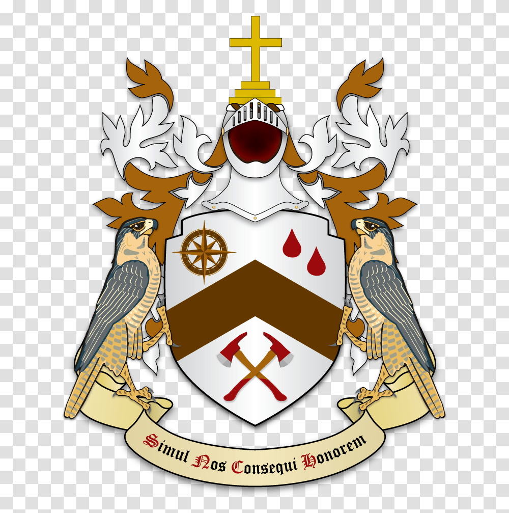 Armorial Achievement For Chris Brown Coat Of Arms, Bird, Animal, Poster, Advertisement Transparent Png