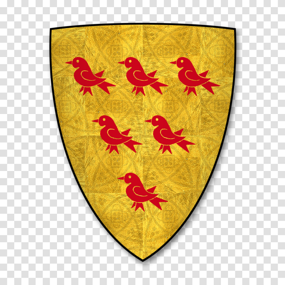 Armorial Bearings Of The Moigne, Shield, Rug, Bird, Animal Transparent Png