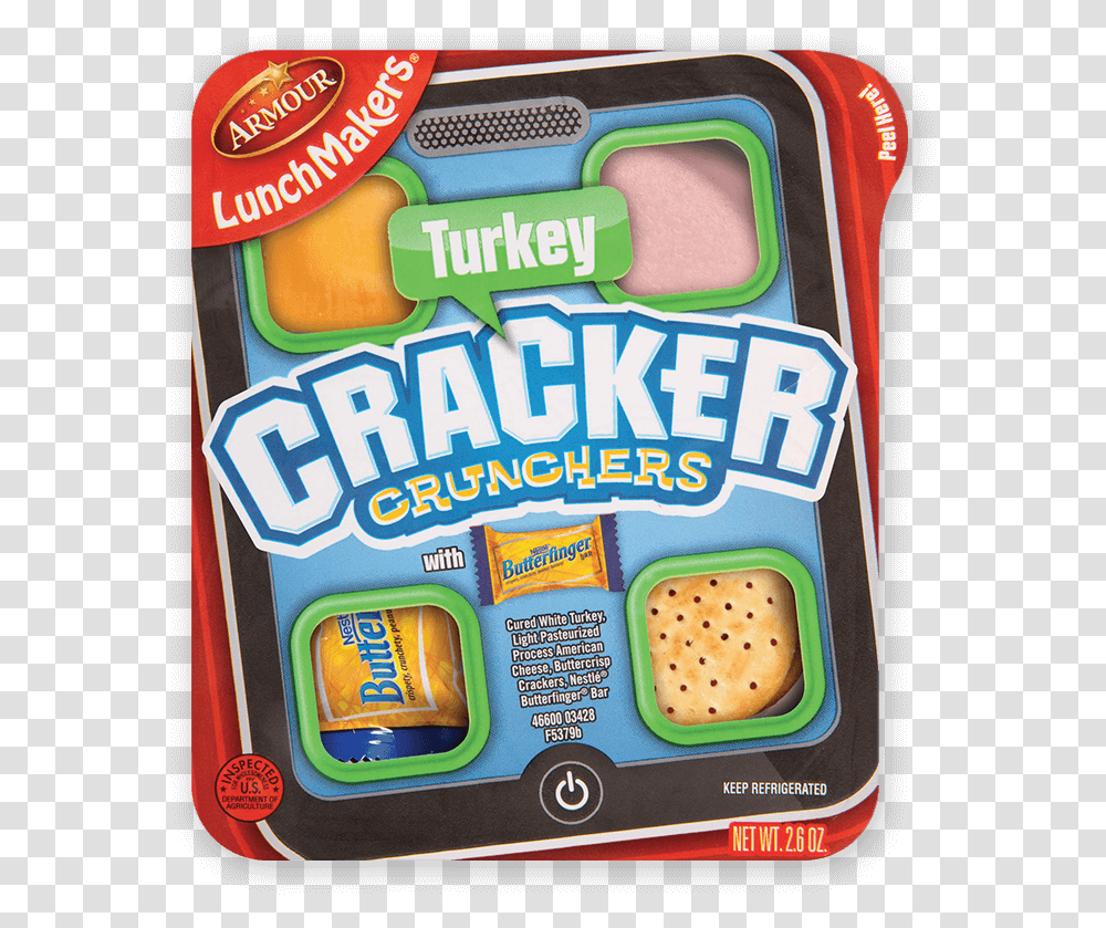 Armour Turkey Cracker Armour Lunchmakers Ham, Food, Bread, Snack, Candy Transparent Png