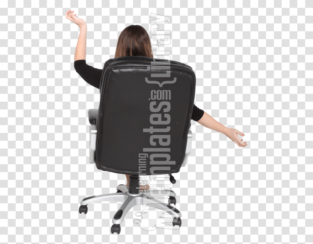 Arms Folded Rear View Back Sitting Seated Image 10th Amendment, Chair, Furniture, Cushion, Person Transparent Png