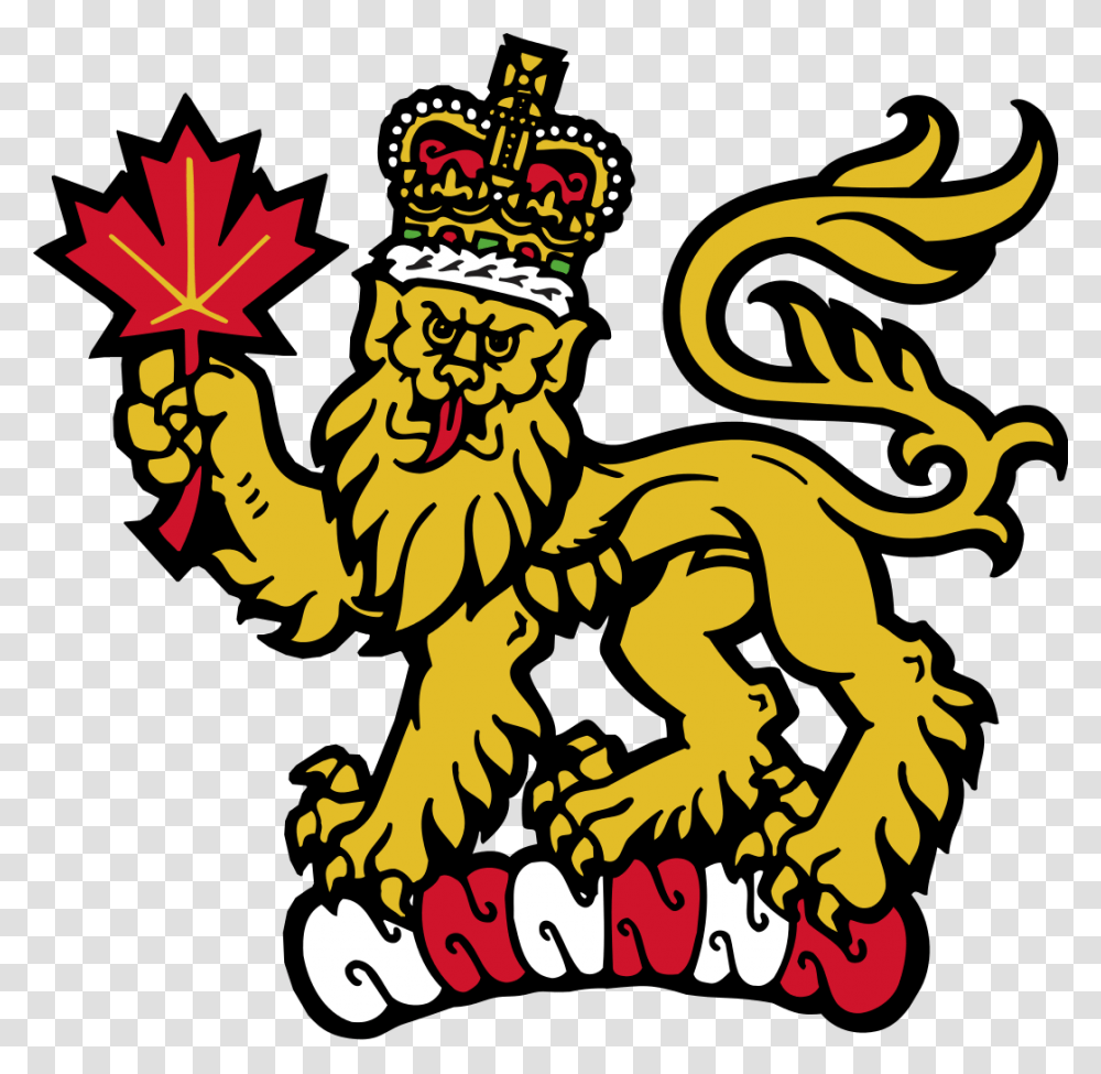 Arms Of Canada Coat Of Arms Crest Motto Canada Coat Of Arms Crest, Dragon, Poster, Advertisement Transparent Png