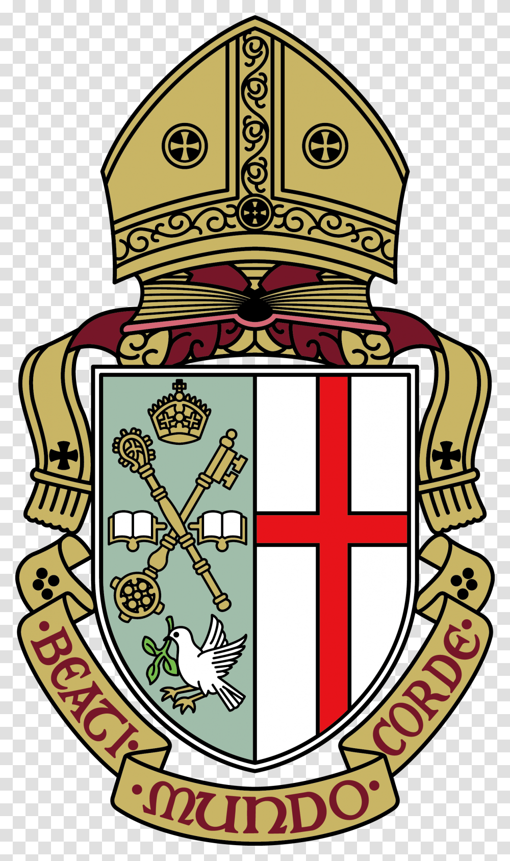 Arms Of The Cac Presiding Bishop Crest, Armor, Bird, Animal, Shield Transparent Png