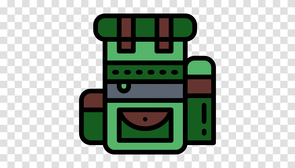 Army Backpack Bag Camping Icon, Scoreboard, Plant, Electronics, Pac Man Transparent Png