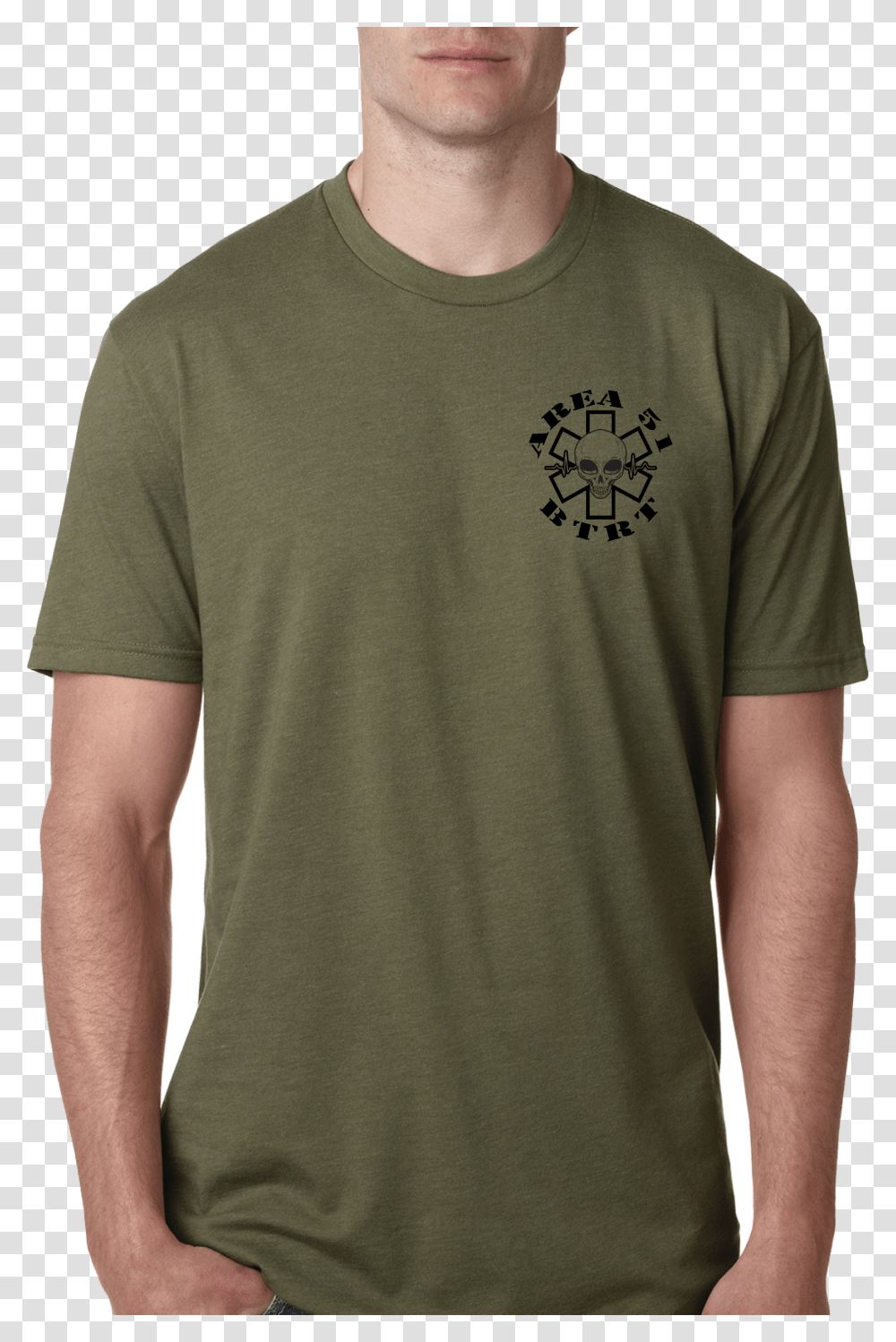 Army Green T Shirt Men Transparent Png
