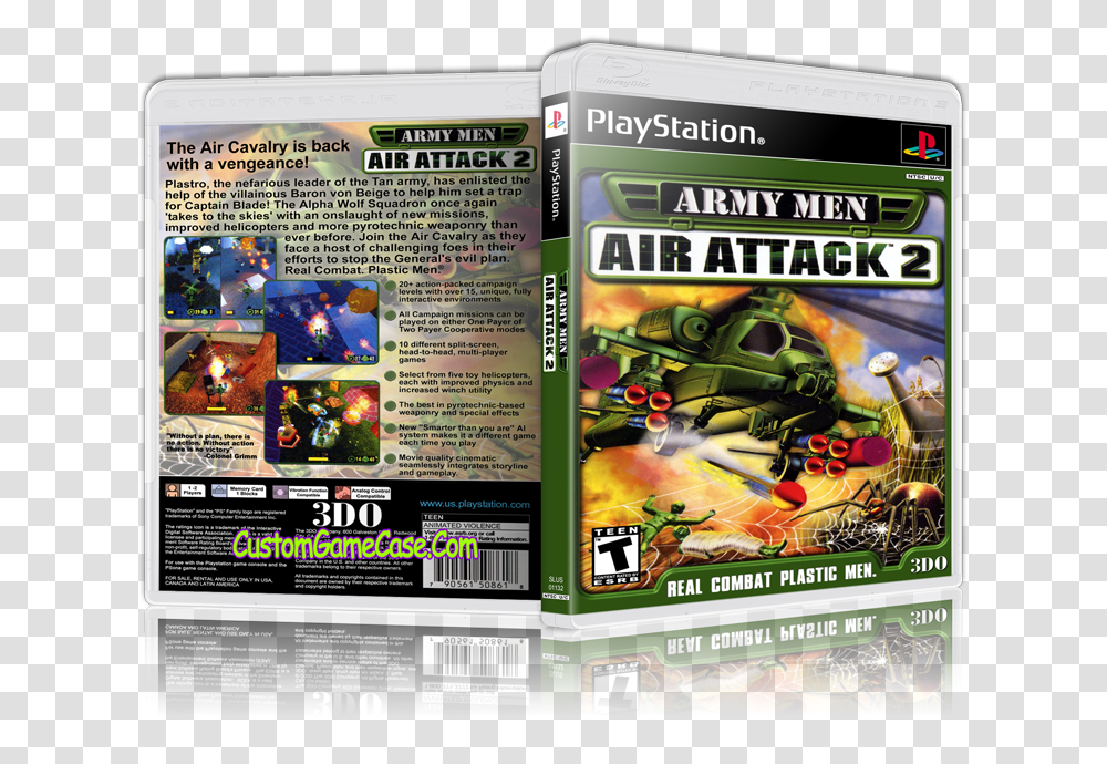 Army Men Air 2 Sony Playstation 1 Psx Ps1 Empty Custom Army Men Air Attack 2 Ps2 Cover, Bowl, Dvd, Disk Transparent Png