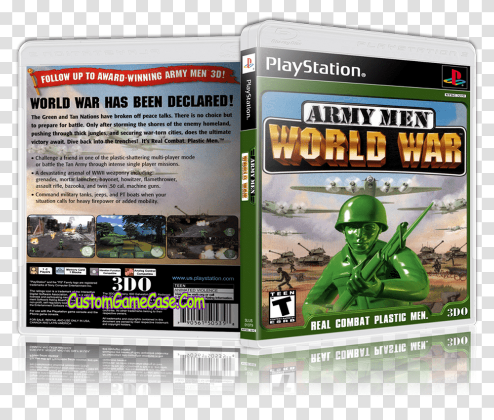 Army Men World War Juegos De Guerra Playstation, Helmet, Apparel, Poster Transparent Png