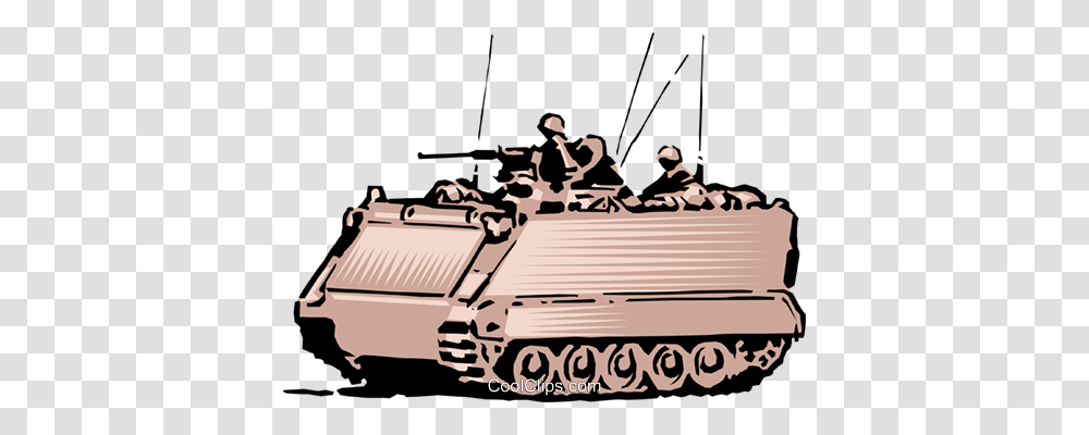 Army Personnel In Tank Royalty Free Vector Clip Art Illustration, Vehicle, Transportation, Military, Military Uniform Transparent Png