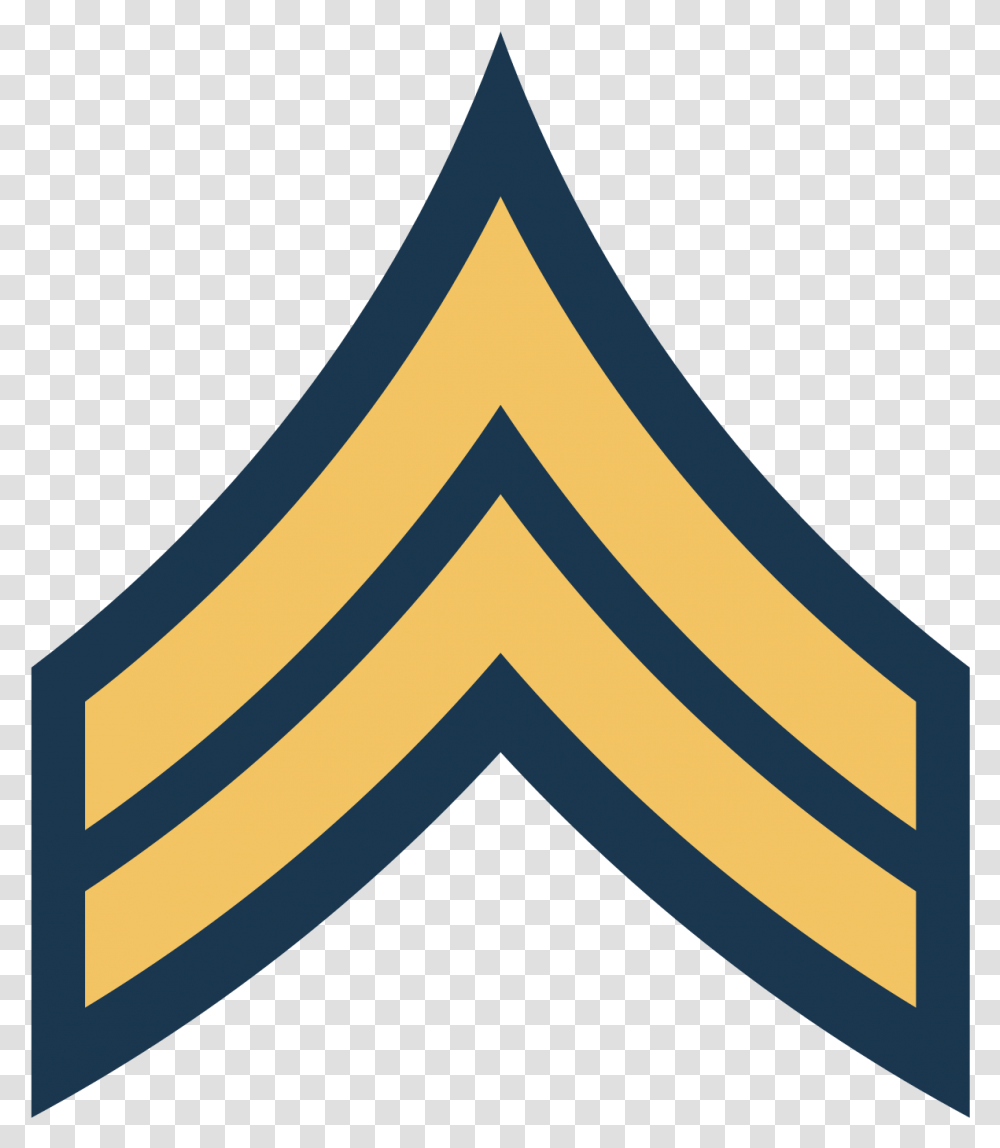 Army Sergeant Insignia, Triangle, Pattern, Ornament Transparent Png
