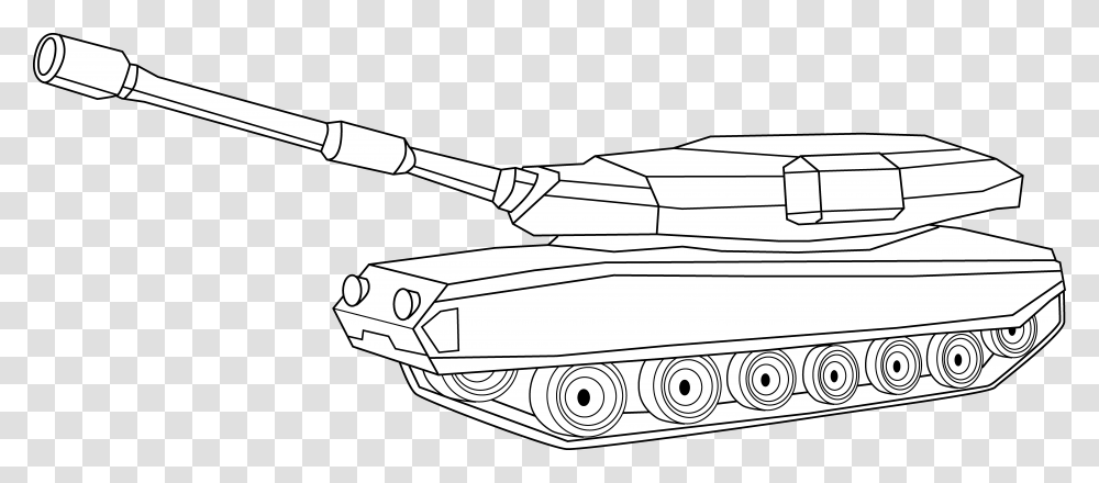 Army Tank White, Drawing, Vehicle, Transportation Transparent Png