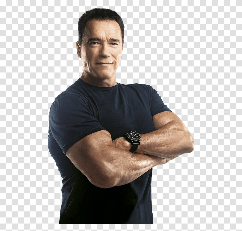 Arnold Schwarzenegger Arms Crossed Clip Arts Arnold Classic South America, Person, Wristwatch, Sleeve Transparent Png