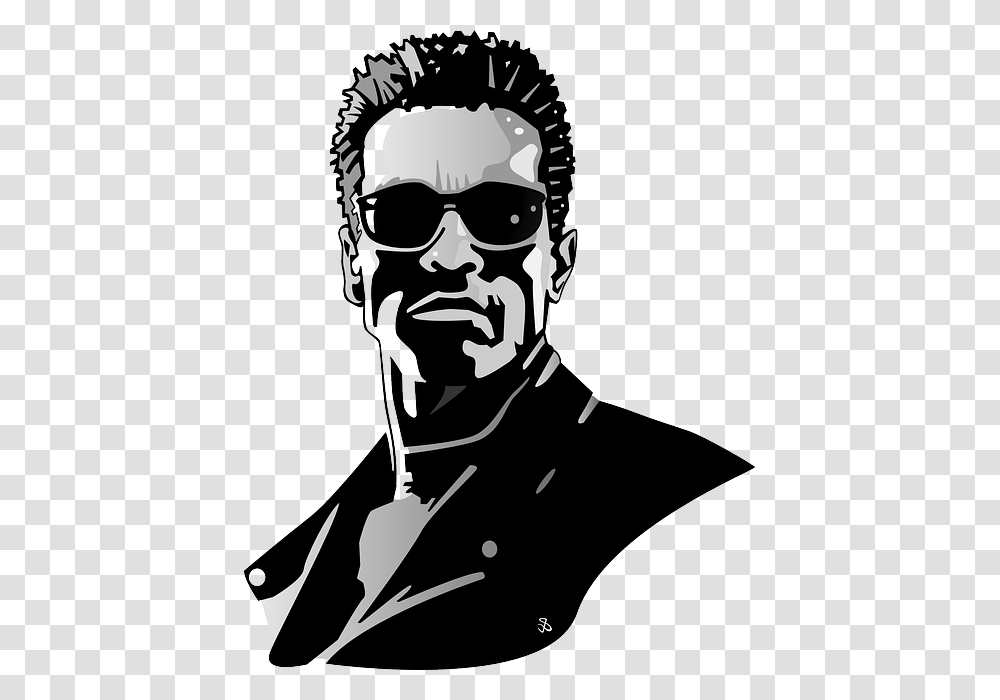 Arnold Schwarzenegger Coloring Pages Download Hasta La Vista Baby Sticker, Stencil, Sunglasses, Accessories, Accessory Transparent Png