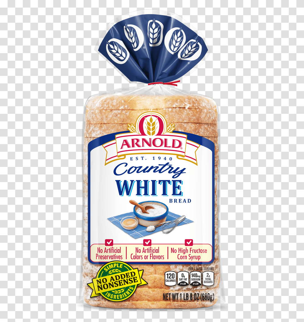 Arnold White Bread, Sesame, Seasoning, Food Transparent Png