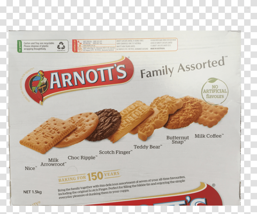 Arnotts Family Assorted Biscuits, Bread, Food, Cracker, Pretzel Transparent Png