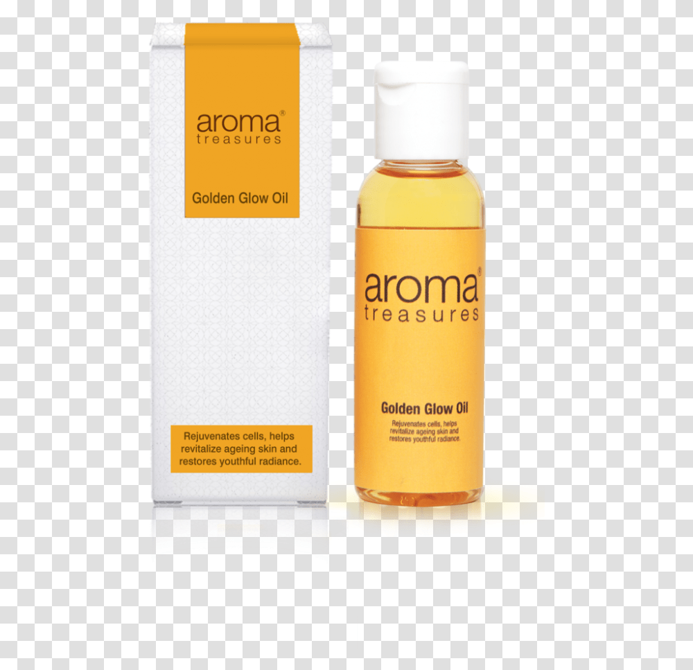 Aroma Treasures Golden Glow Oil Actafarma, Bottle, Cosmetics, Label Transparent Png