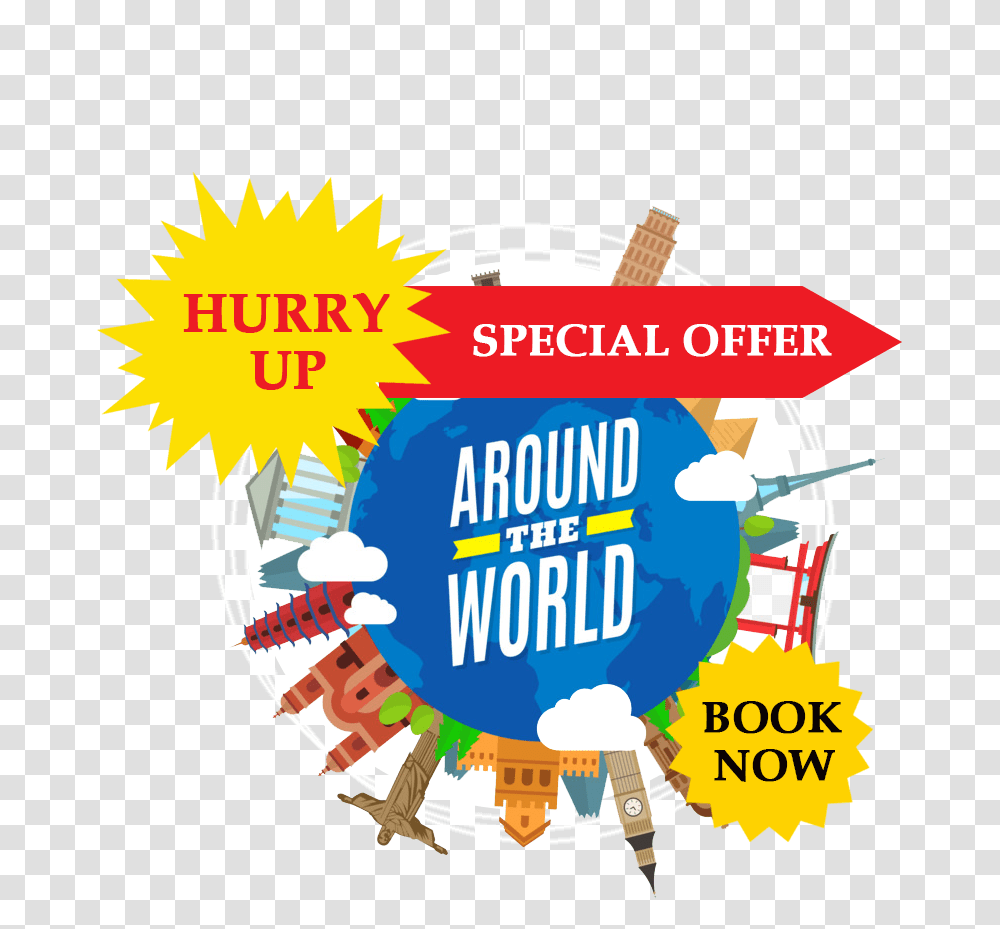 Around The World Cartoon, Advertisement, Poster, Flyer, Paper Transparent Png