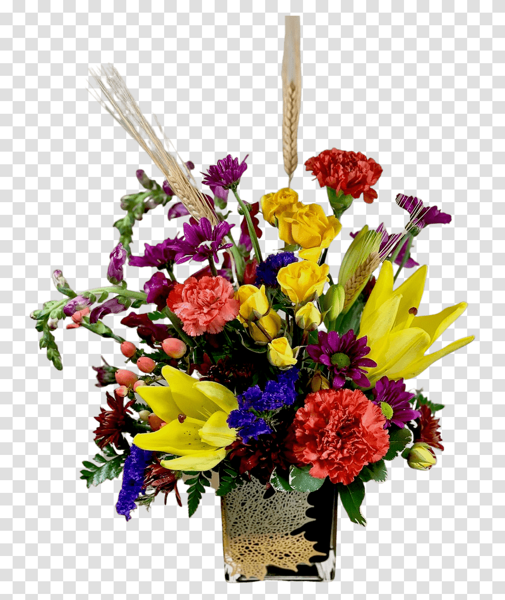 Arrangement Of Yellow Lilies Burgundy Snapdragons Flowers Tribute, Plant, Floral Design, Pattern Transparent Png