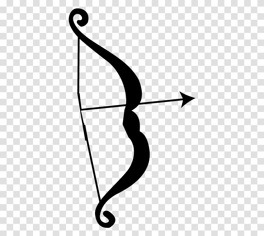 Arrow And Bow Silhouette Bow And Arrow, Gray, World Of Warcraft Transparent Png