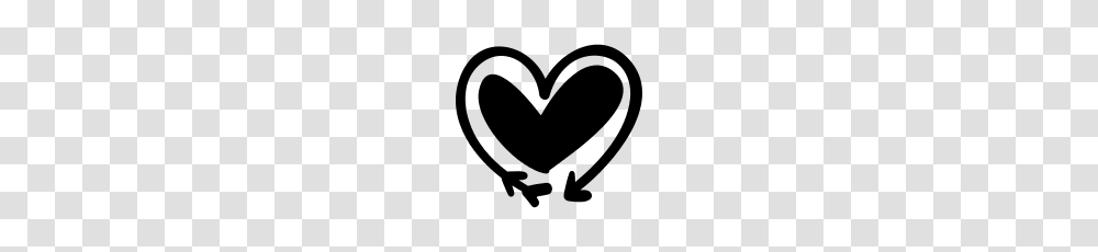 Arrow And Heart Doodle Icon, Gray, World Of Warcraft Transparent Png