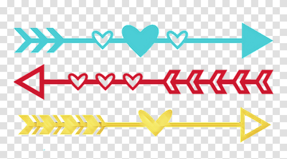 Arrow Arrows Heart Hearts Divider Frame Border Cut Out Designs For Scrapbook, Weapon, Weaponry Transparent Png