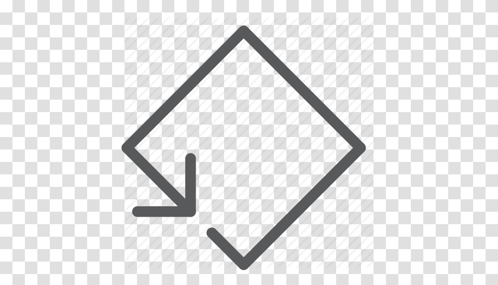 Arrow Back Control Diamond Loop Media Outline Icon, Triangle, Hurdle Transparent Png