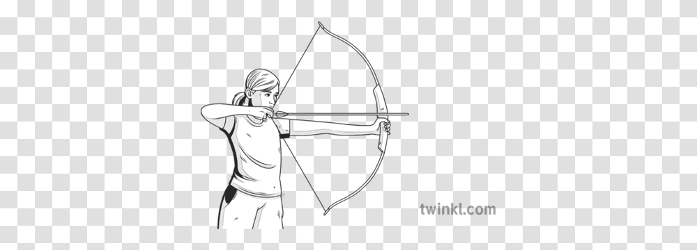 Arrow Being Pulled Back In Bow Science Archer Beyond Black Bow, Person, Human, Archery, Sport Transparent Png