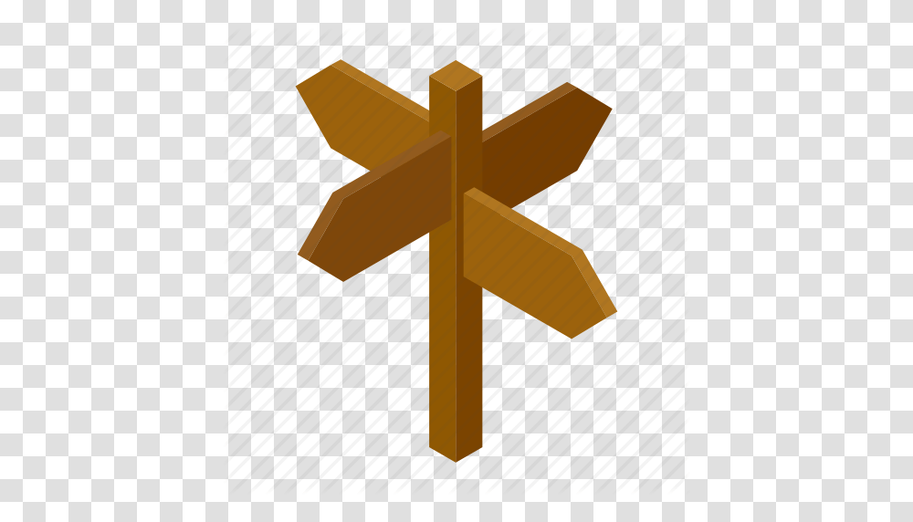 Arrow Blank Isometric Post Road Signpost Street Icon, Cross, Star Symbol, Outdoors Transparent Png