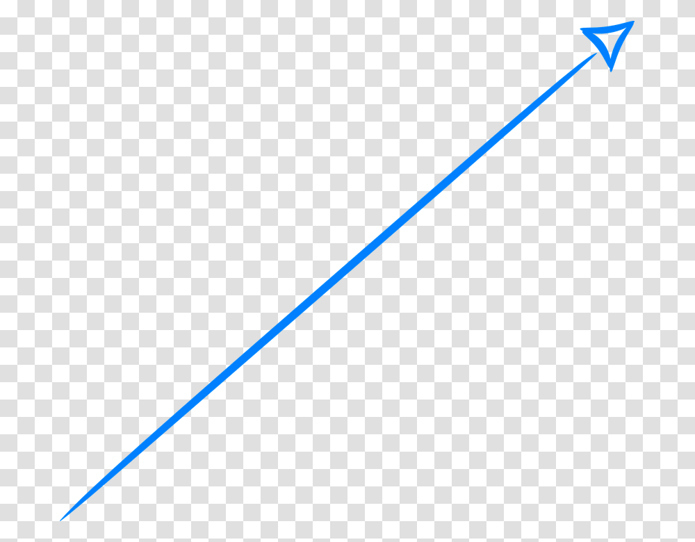 Arrow Blue Handdrawn Right Direction Point Slope, Weapon, Weaponry, Spear Transparent Png