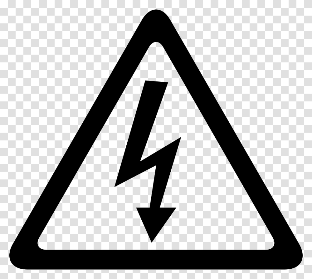Arrow Bolt Signal Of Electrical Shock Risk In Triangular Risk Of Electric Shock, Axe, Tool, Triangle Transparent Png