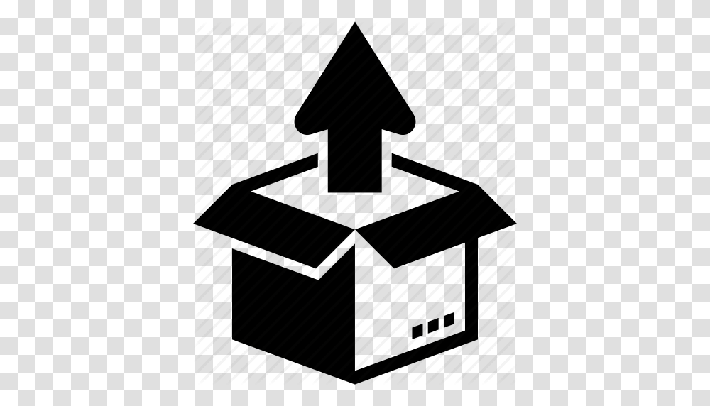 Arrow Box Crate Out Of The Box Unpack Upwards Icon, Piano, Leisure Activities, Musical Instrument, Electronics Transparent Png