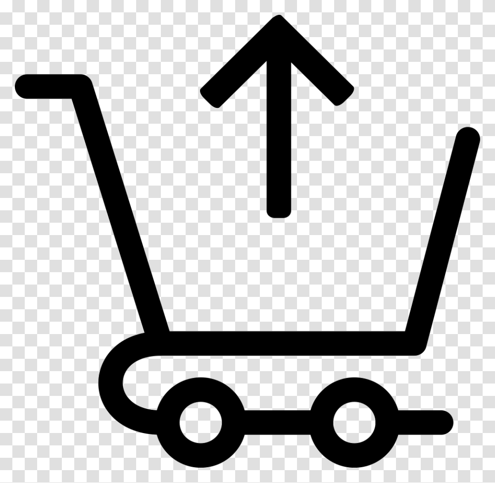 Arrow Buy Cart Sell Shopping Shopping Cart Up Sell In Sell Out Icon, Lawn Mower, Tool, Sign Transparent Png