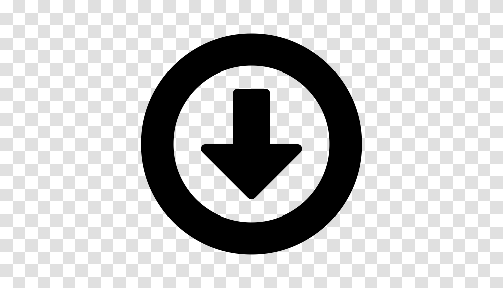 Arrow Circle O Down Arrow Circle Down Circle Icon With, Gray Transparent Png