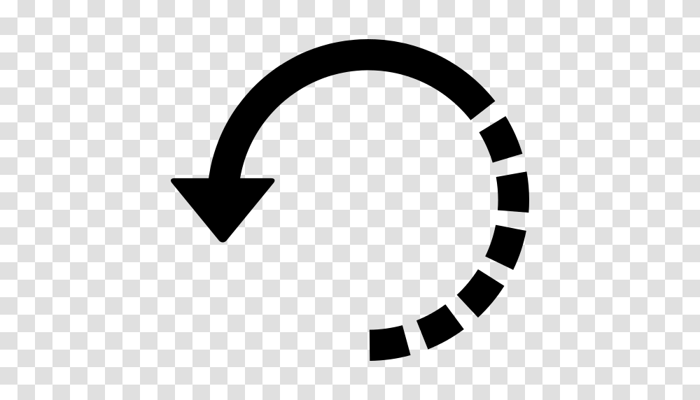 Arrow Circle With Half Broken Line Icon, Gray, World Of Warcraft Transparent Png