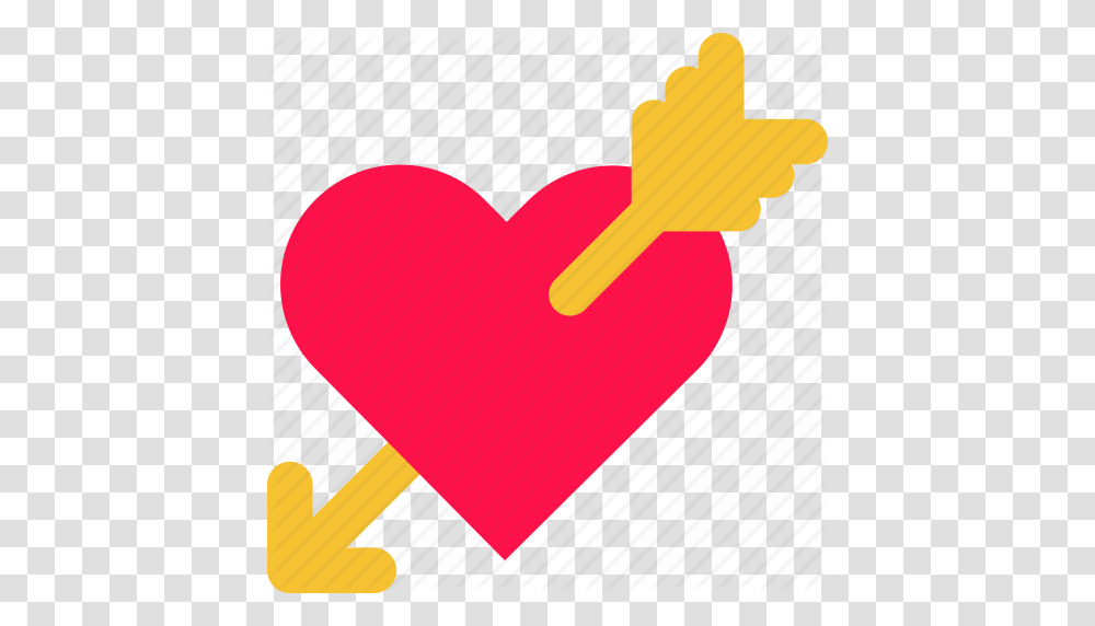Arrow Cupid Heart Hit Love Valentine Icon, Hand, Sport, Sports Transparent Png