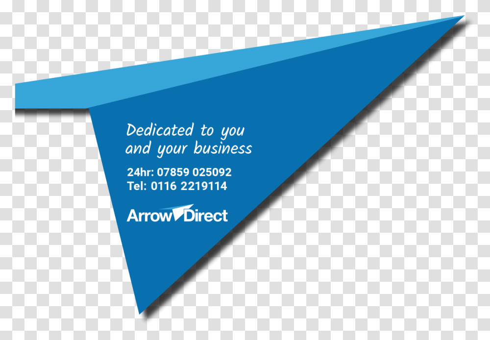 Arrow Direct Overnight Parcel And Pallet Services Vertical, Triangle, Business Card, Paper, Text Transparent Png