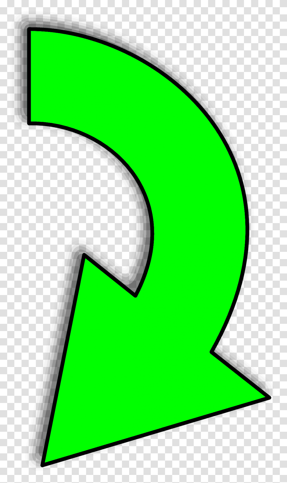 Arrow Down Green, Number, Recycling Symbol Transparent Png