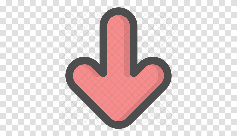 Arrow Down Icon Language, Heart, Cushion, Text Transparent Png