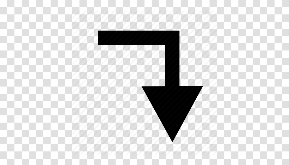 Arrow Down Left Side Sign Icon, Tool, Silhouette, Shovel, Trowel Transparent Png