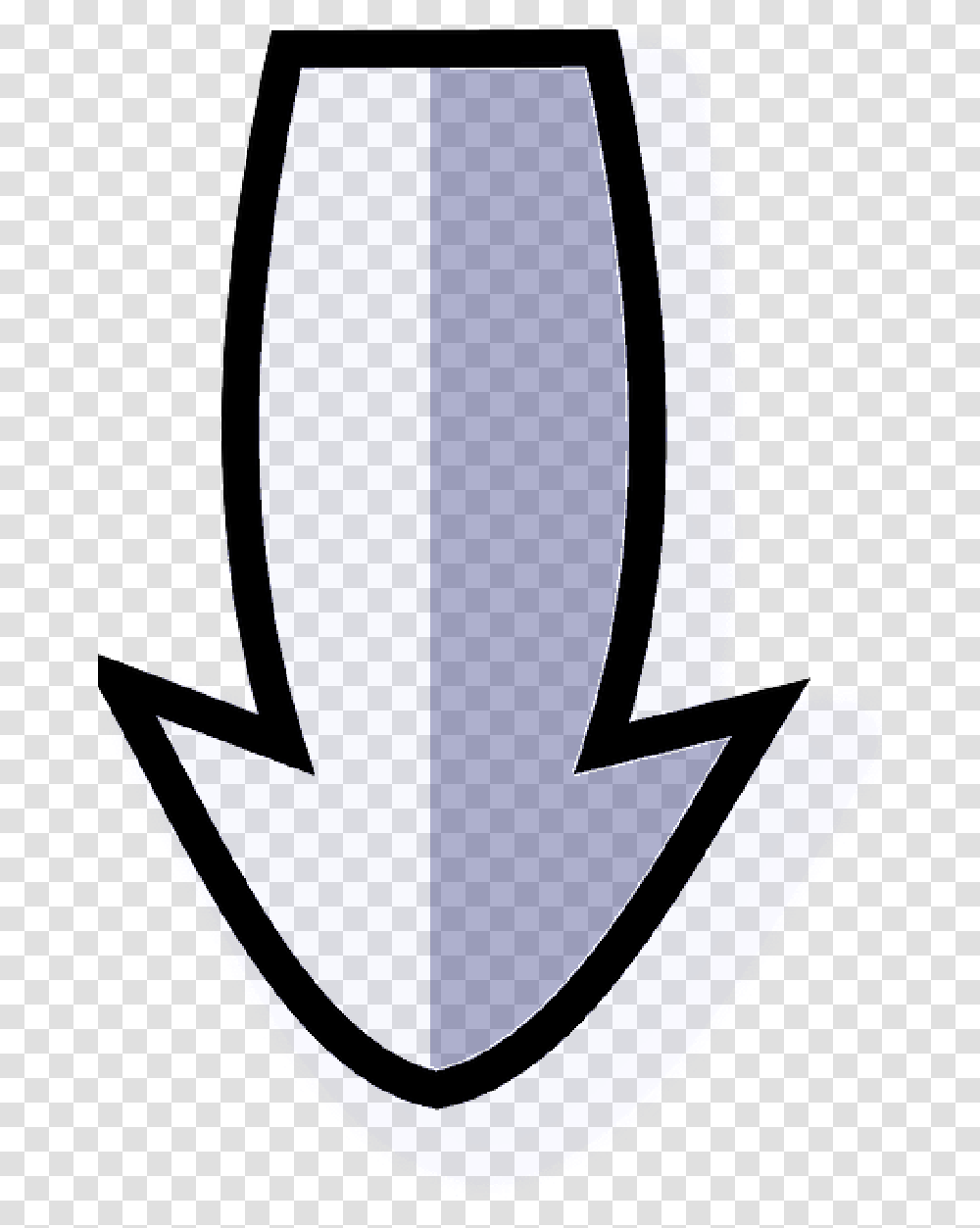 Arrow Down Shadow Direction Color Emblem, Hook, Anchor Transparent Png