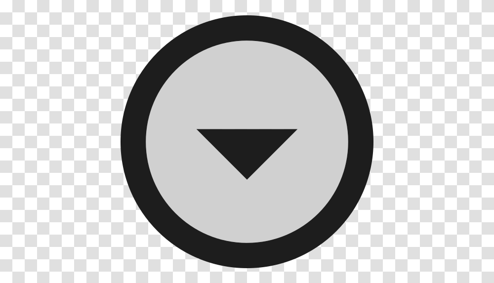 Arrow Drop Down Circle Free Icon Of Dot, Triangle, Label, Text, Sticker Transparent Png