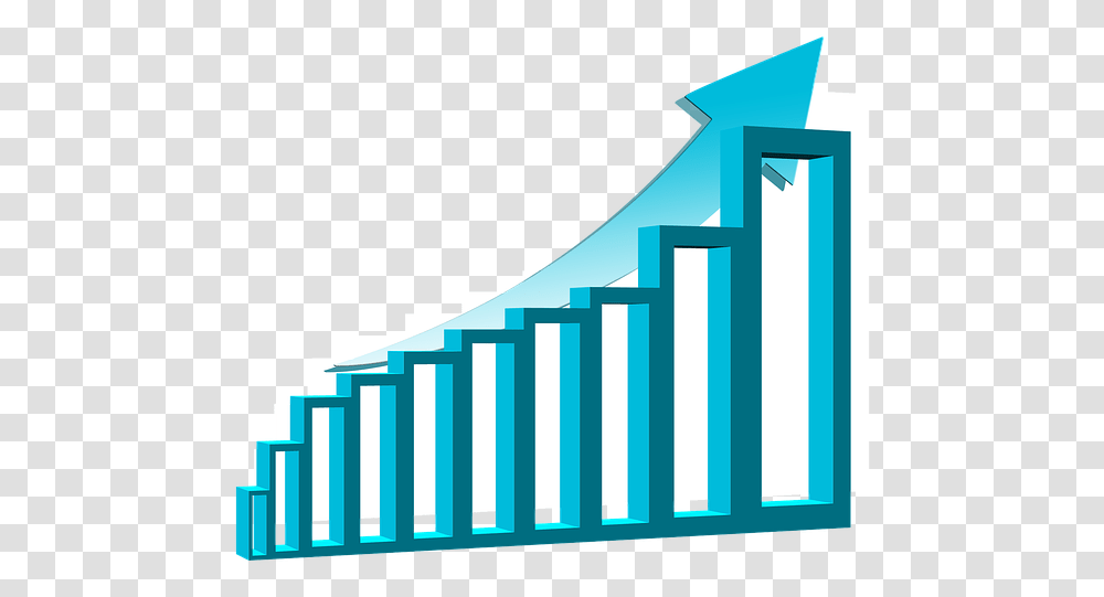 Arrow Economy Finance Success Business Rise Higher Statistics, Handrail, Banister, Gate, Staircase Transparent Png