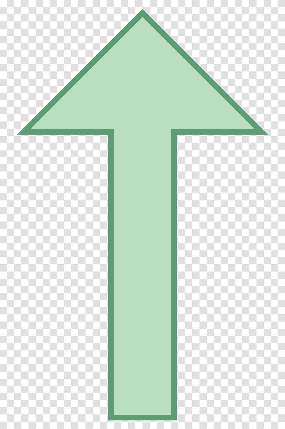 Arrow Going Up, Cross, Crucifix, Green Transparent Png