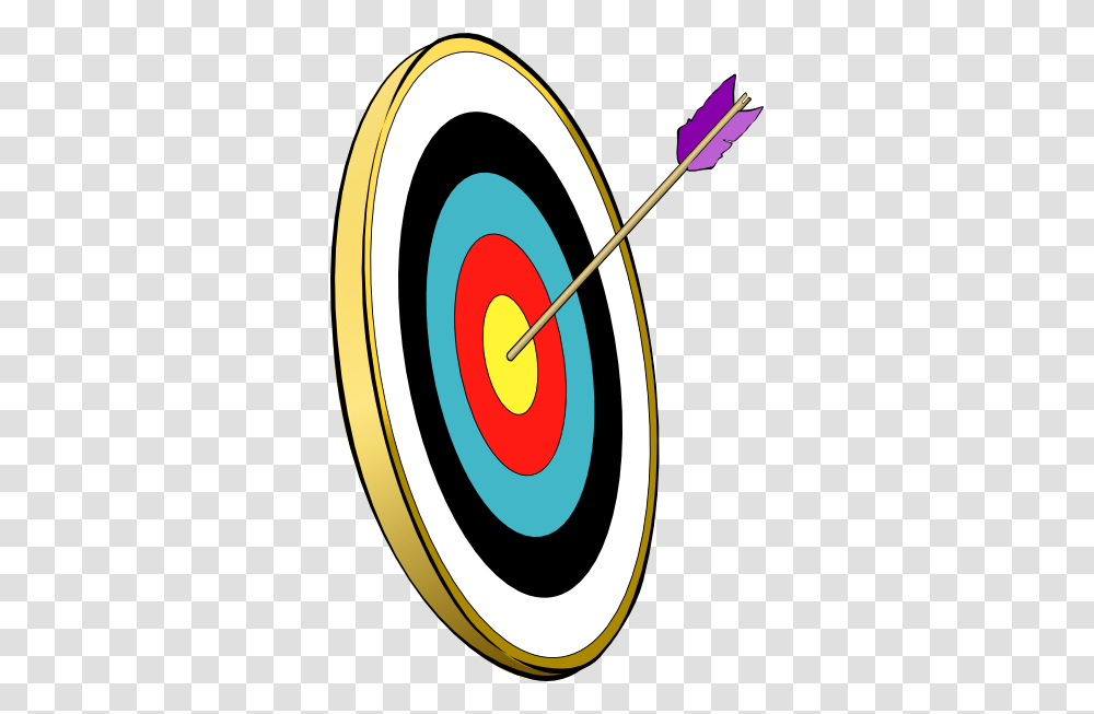 Arrow In The Gold Clip Art, Archery, Sport, Bow, Sports Transparent Png