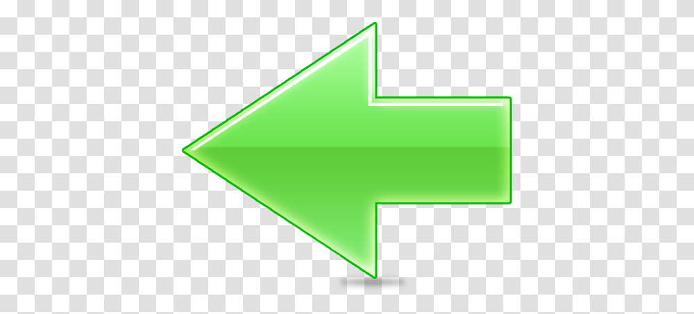 Arrow Left Icon Green Left Arrow Icon, Symbol, Triangle, Mailbox, Letterbox Transparent Png