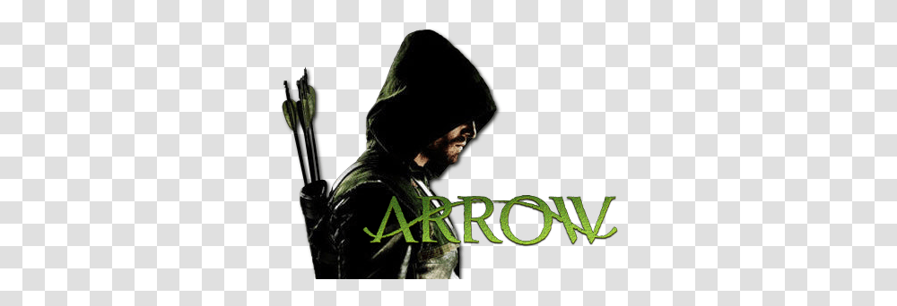 Arrow Logo Serie 4 Image Green Arrow Serie, Clothing, Person, Hood, Coat Transparent Png